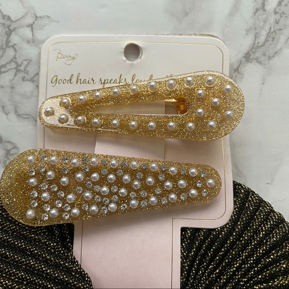 nordstrom berry hair pins and scrunchies set July sale